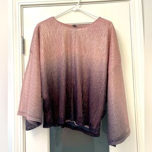 Anthropologie Serena Metallic Ombré Blouse